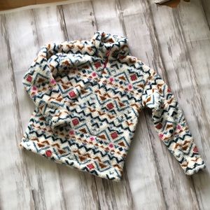 Women's Multicolor Patterned Fleece Pullover